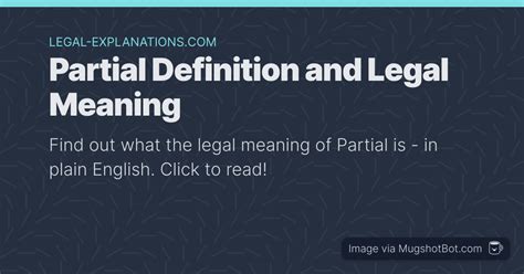 Partial Definition & Meaning